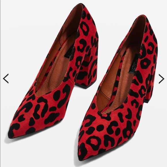 Topshop Shoes | Nwt Topshop Red Leopard 